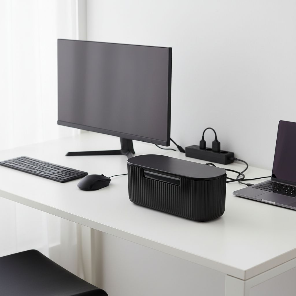 Kabelmanagement Set – Kabelbox, Kabelhalter & Kabelbinder | Deskflow