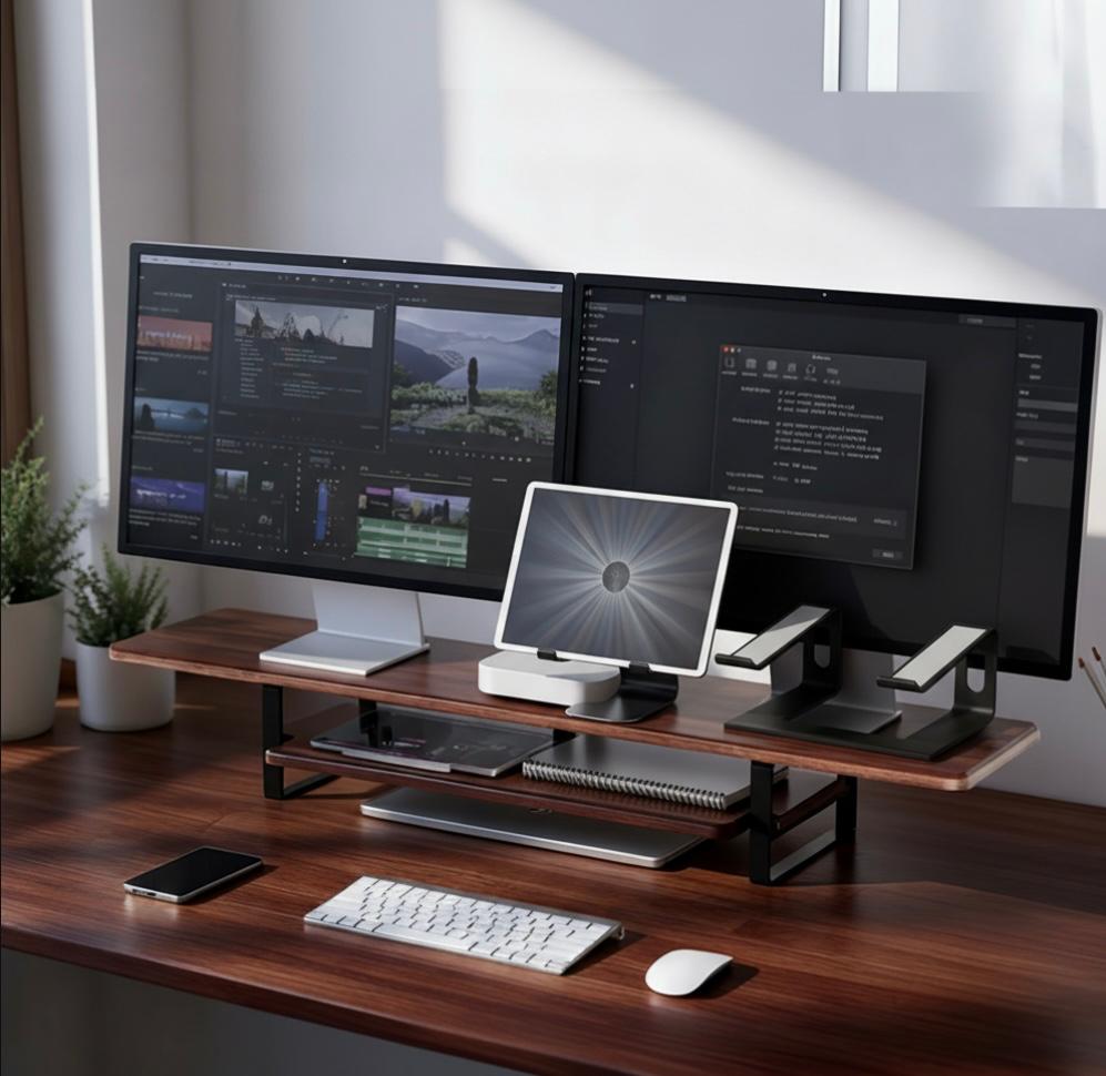 Desk Setup Pro – Shelf, MacBook Halterung & Tablet Ständer | Deskflow