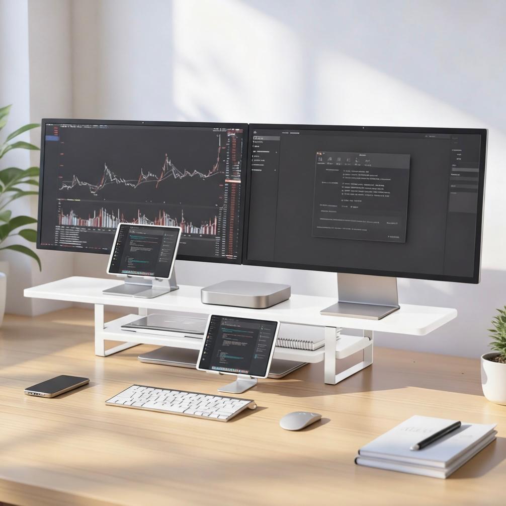 Desk Setup Pro – Shelf, MacBook Halterung & Tablet Ständer | Deskflow